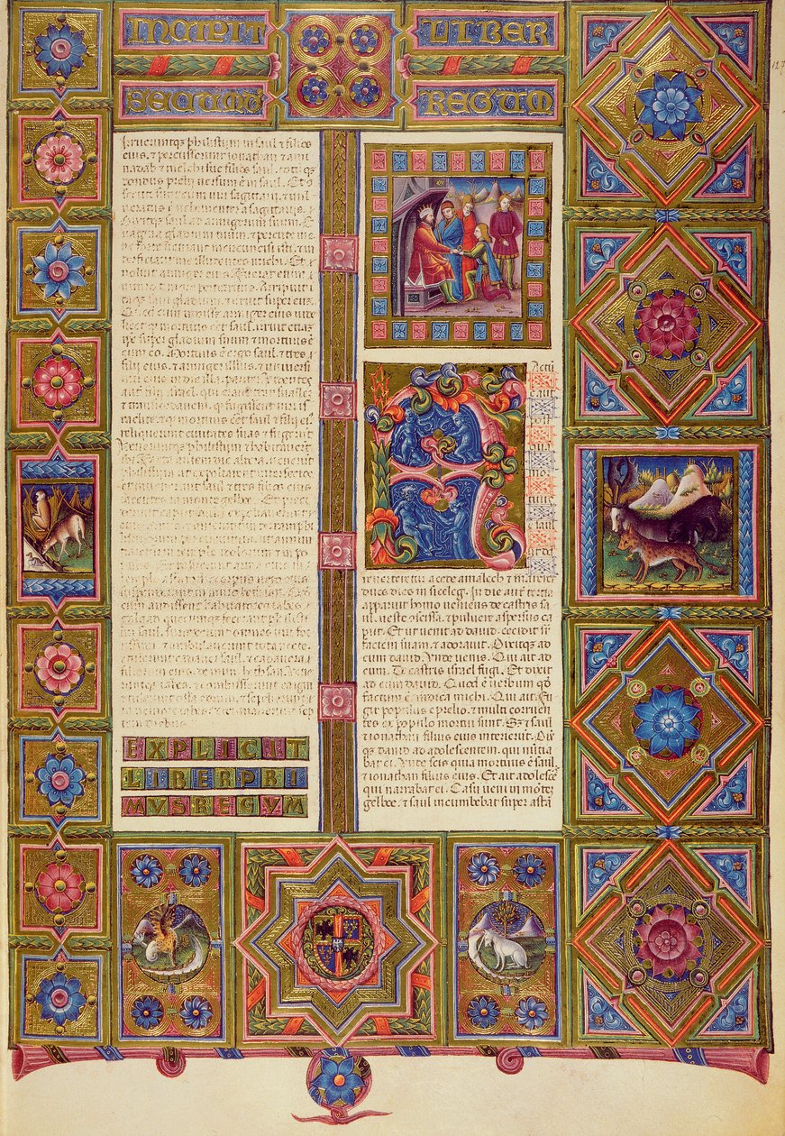 Fol.127r El Segundo Libro de los Reyes, de la Biblia de Borso d