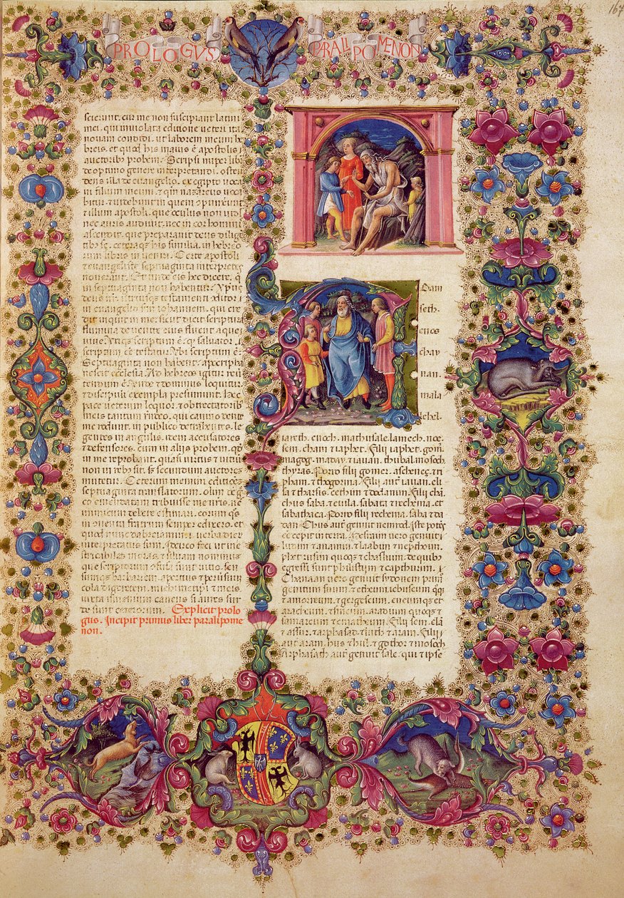 Fol.167r Primer Libro de las Crónicas, de la Biblia de Borso d