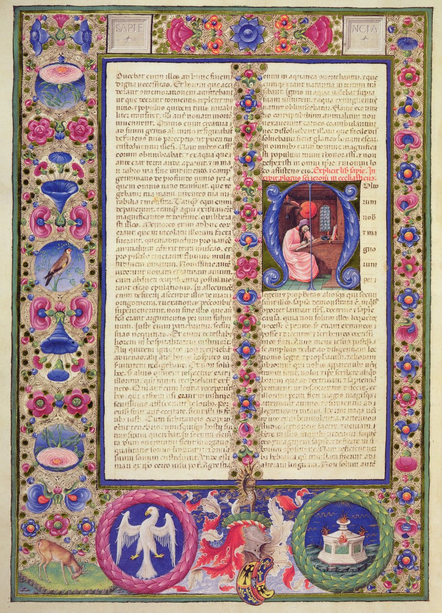 Fol.292v Apertura del Prólogo del Eclesiástico, de la Biblia de Borso d