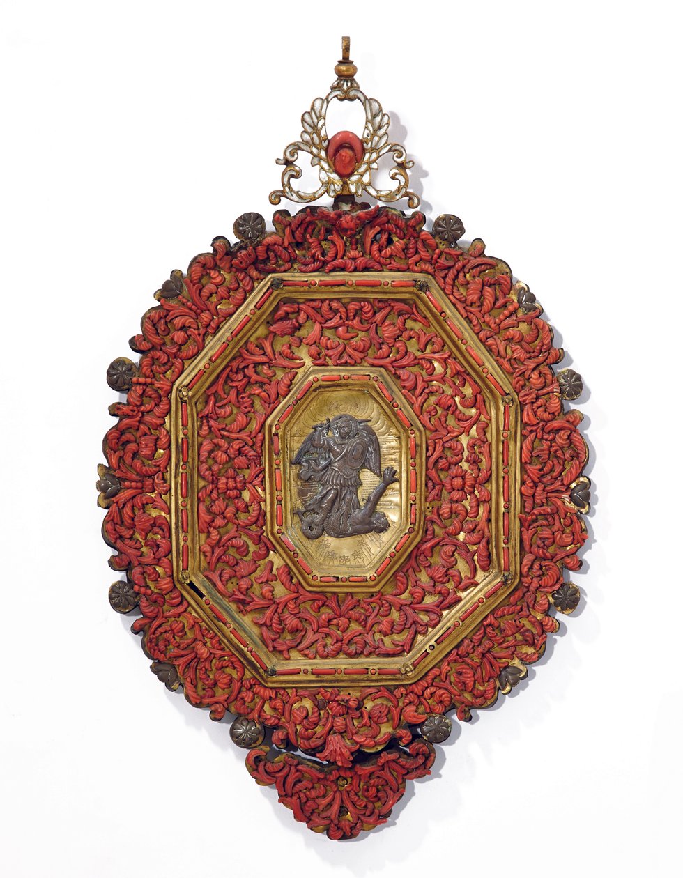 Marco que representa el Triunfo de San Miguel, Trapani, primera mitad del siglo XVII de Italian School