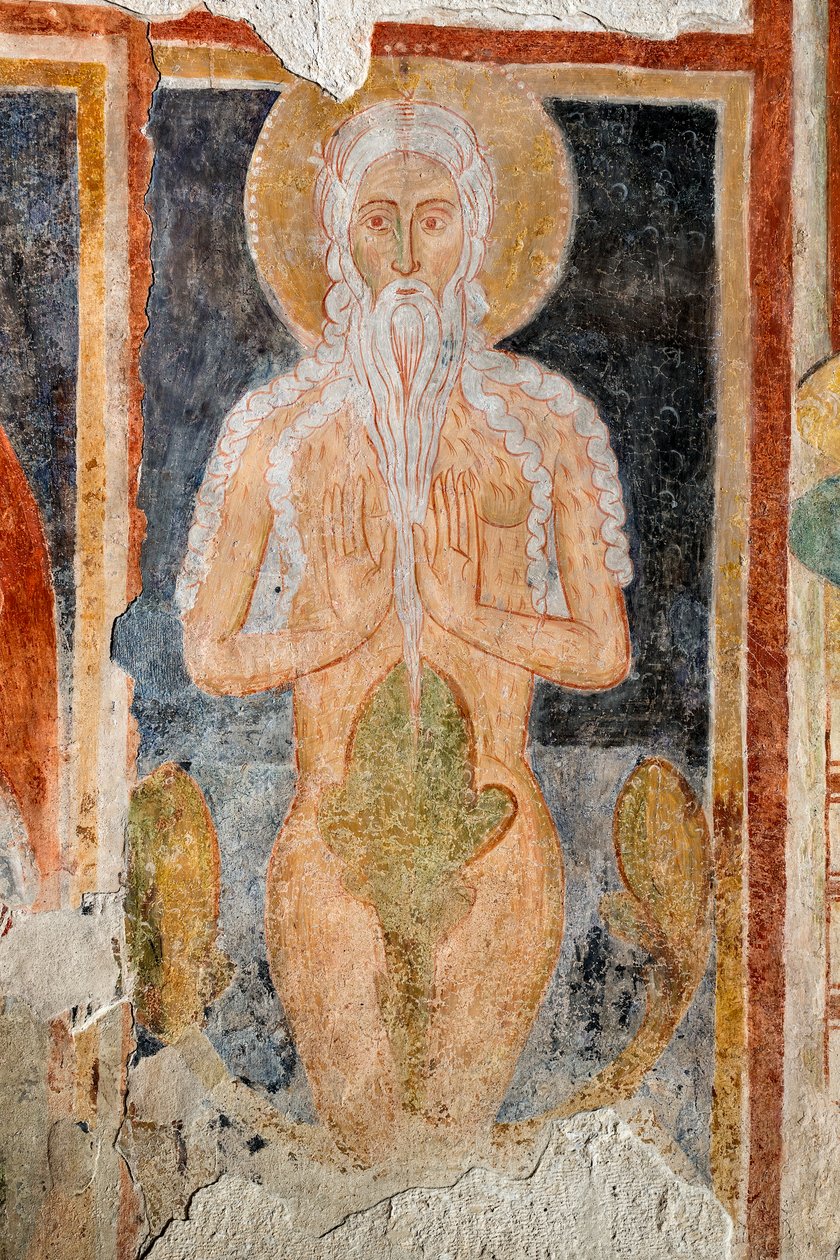 Fresco - San Onfrío el Ermitaño de Italian School