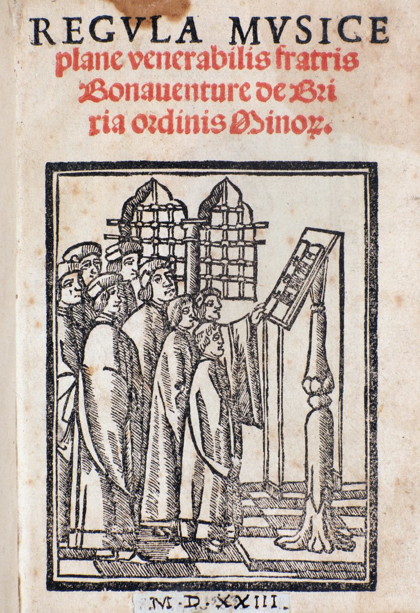 Portada de Regula musica por Bonaventura da Brescia (c. 1452-c. 1517) de Italian School