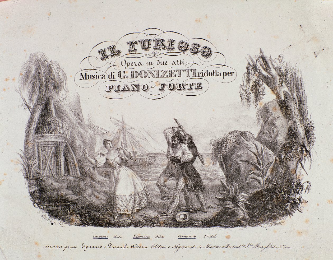 Frontispicio de la partitura musical de 