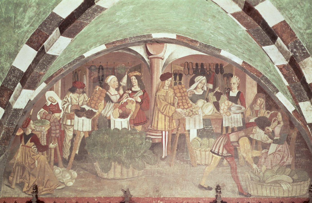 Mercado de frutas y verduras (fresco) (véase también 63046) de Italian School