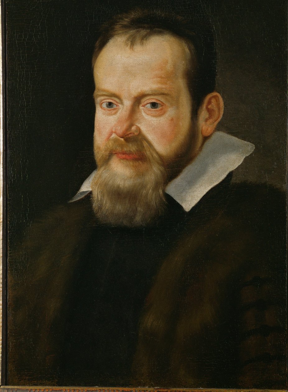 Galileo Galilei, astrónomo ... (pintura sobre lienzo) de Italian School