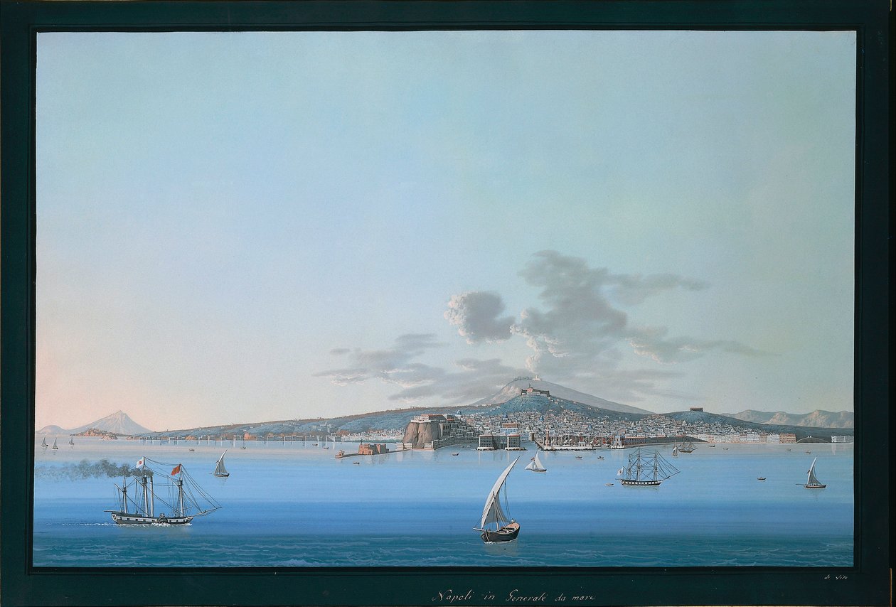 Vista general de Nápoles desde el mar de Italian School