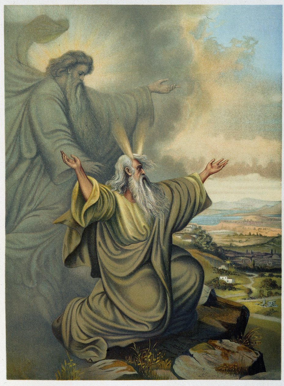 Dios mostrando a Moisés la Tierra Prometida de Italian School