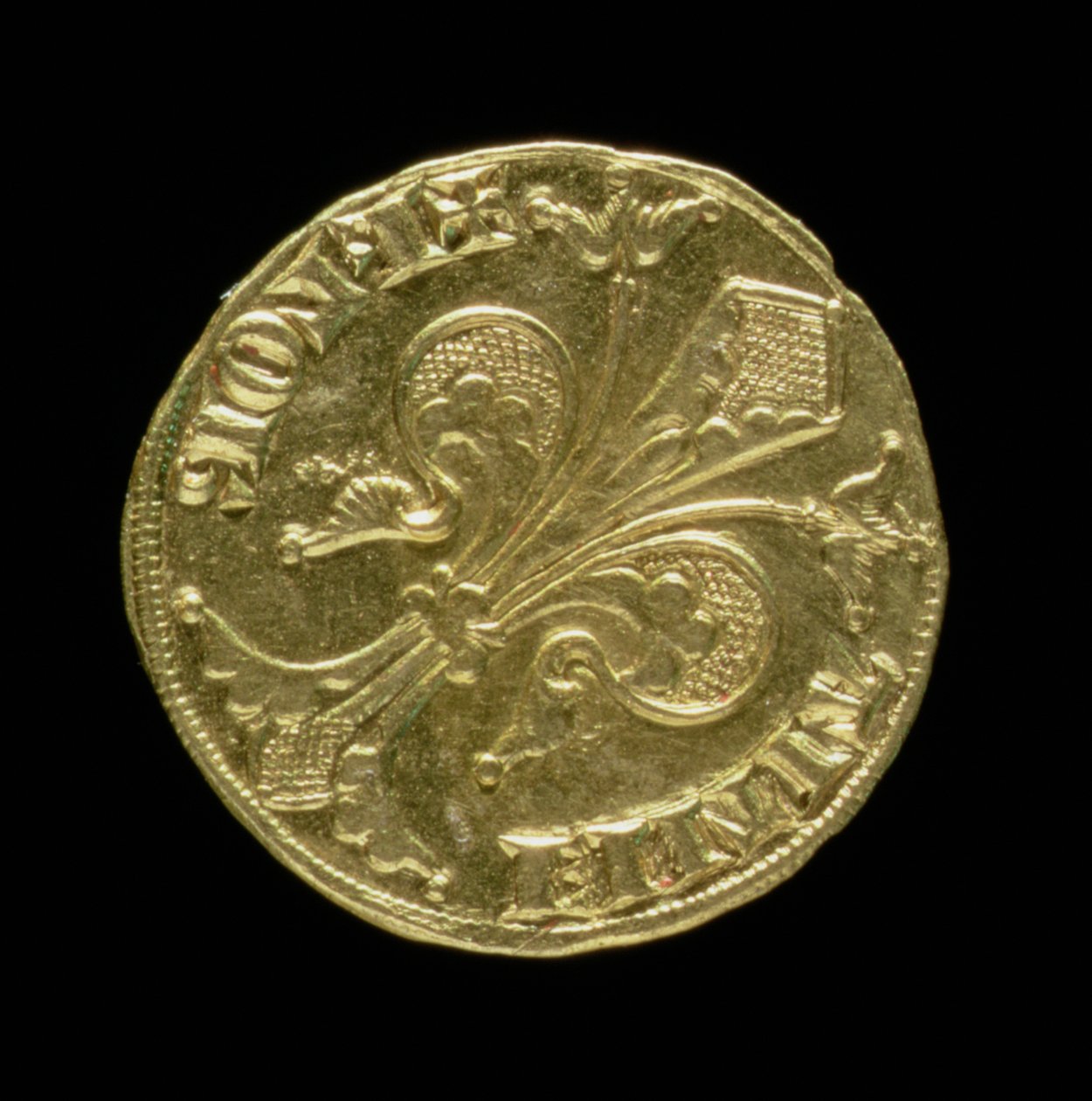 Florín de oro (anverso) con una flor de lis, florentino, 1252 de Italian School
