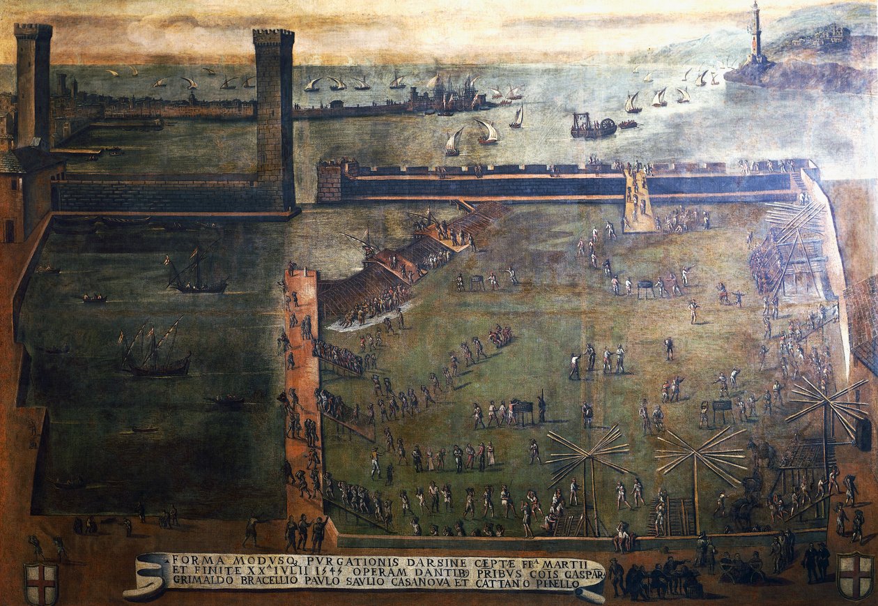 Puerto de Génova, Italia de Italian School
