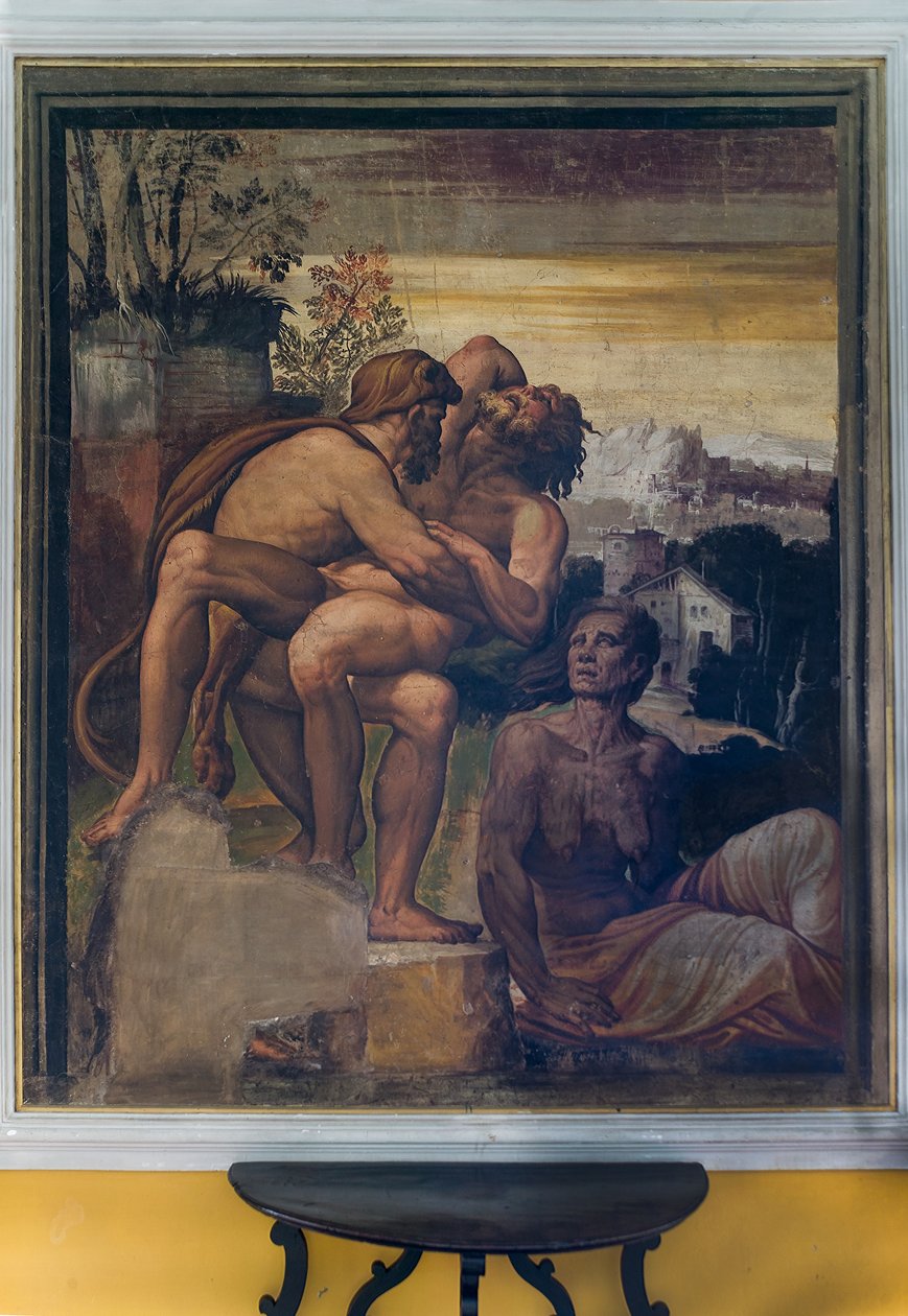 Hércules matando a Anteo, del Salón Amarillo de Italian School