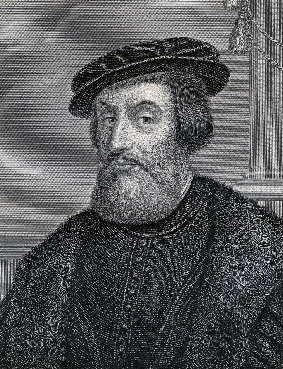 Hernán Cortés, grabado por William Holl, c.1830s de Italian School