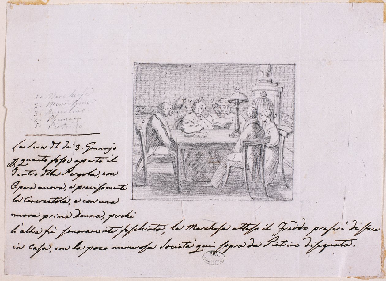 Escena interior de Italian School