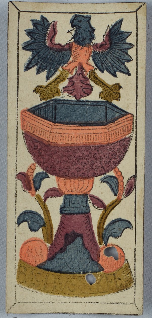 Carta de juego italiana, siglo XVII de Italian School