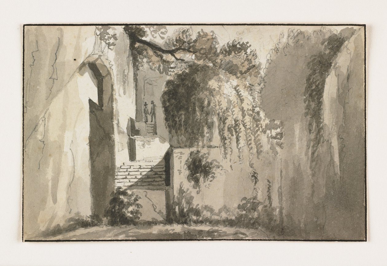 Paisaje con ruinas de Italian School