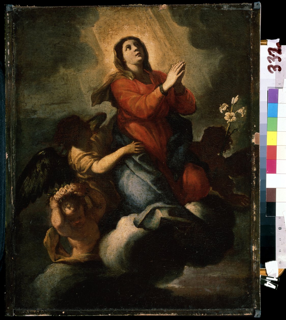 "La Asunción de la Santísima Virgen María" (La Asunción de la Santísima Virgen María) Pintura de la escuela italiana del siglo XVII Museo de Arte Mikhail Kroshitsky, Sebastopol (Sebastopol) Ucrania de Italian School
