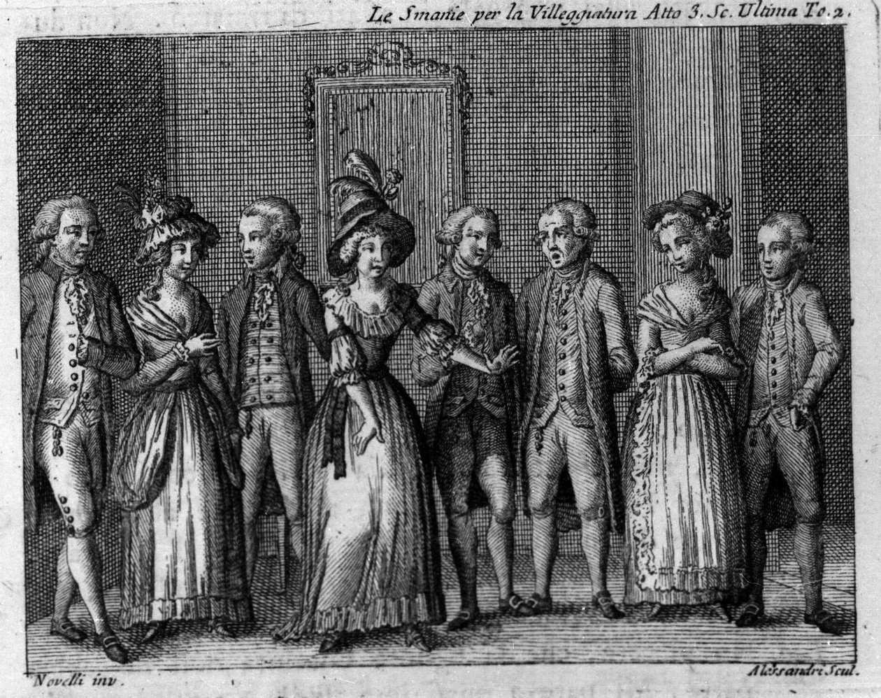 Última escena del Acto III de la pieza cómica 