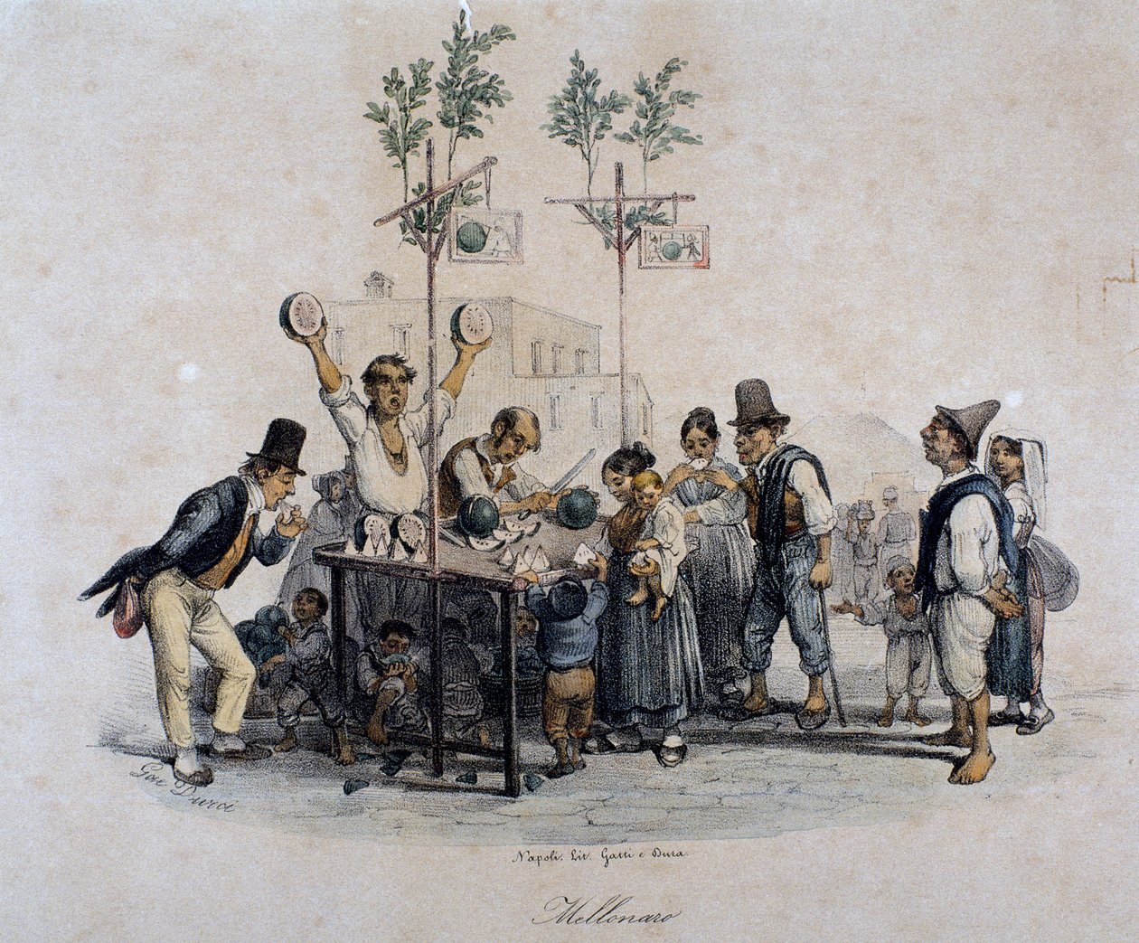 Vendedor de melones, Italia de Italian School