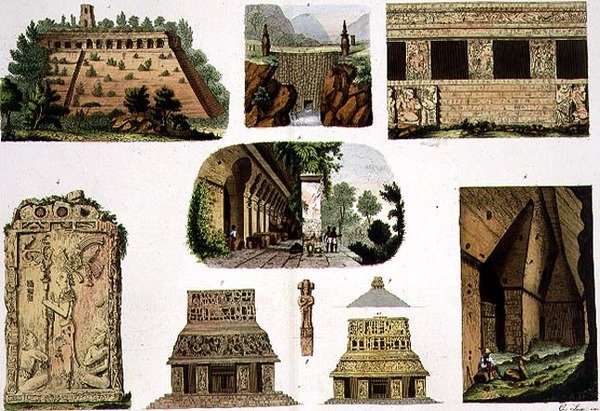 Antigüedades Mexicanas, detalles arquitectónicos, lámina 48A de 