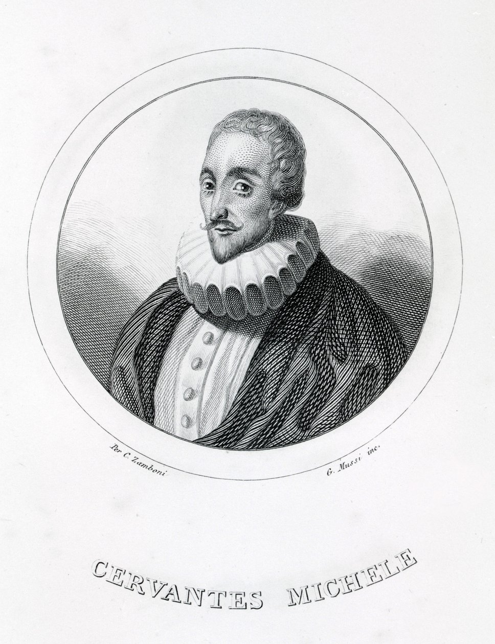 Miguel de Cervantes, escritor español (1547 - 1616) de Italian School
