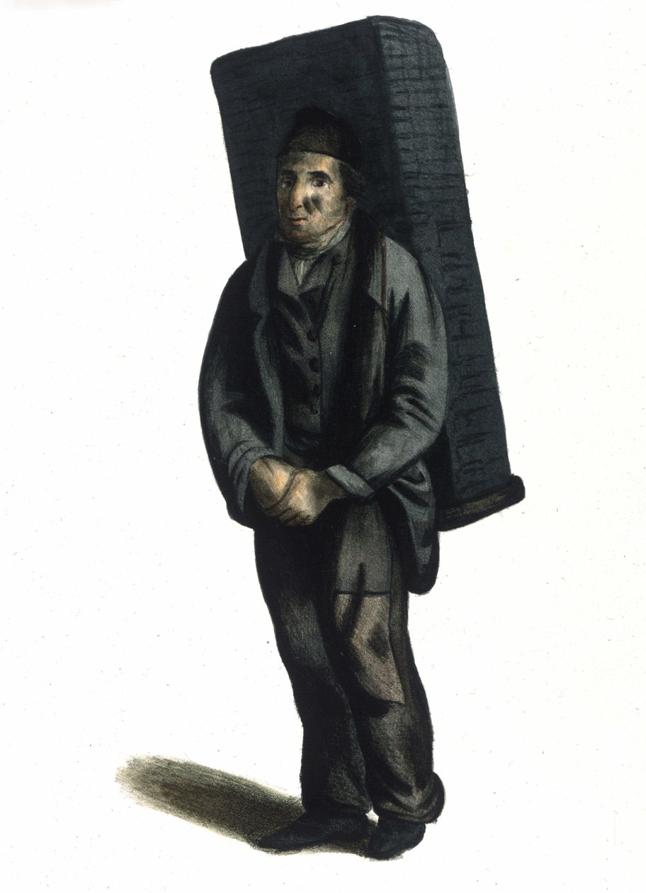 Oficio milanés: un vendedor ambulante de carbón (o carbonero). de Italian School