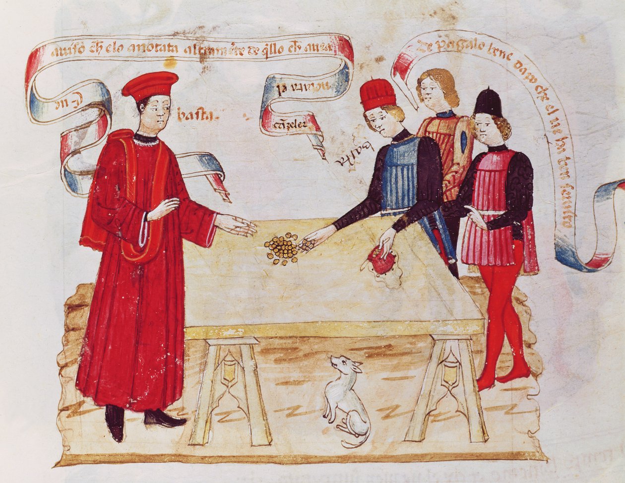 Sra. H V-5 Soborno a un magistrado, del "Libro de Privilegios" (vitela) de Italian School