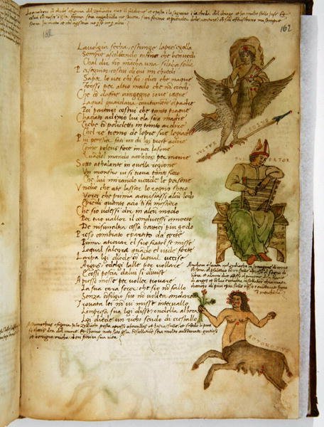 Ms Ital 483 P.4.7 f.162r Constelaciones, del "Dittamondo" de Fazio degli Uberti (vitela) de Italian School