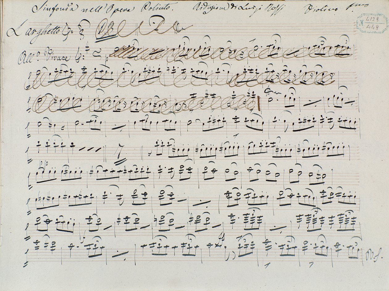 Partitura Musical para Poliuto de Donizetti de Italian School