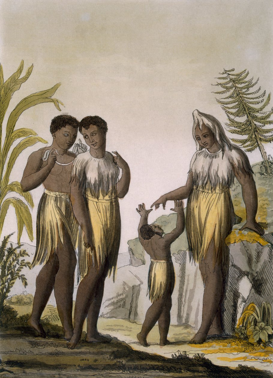 Nativos de Cazegut, África Occidental, c.1820s-30s de Italian School