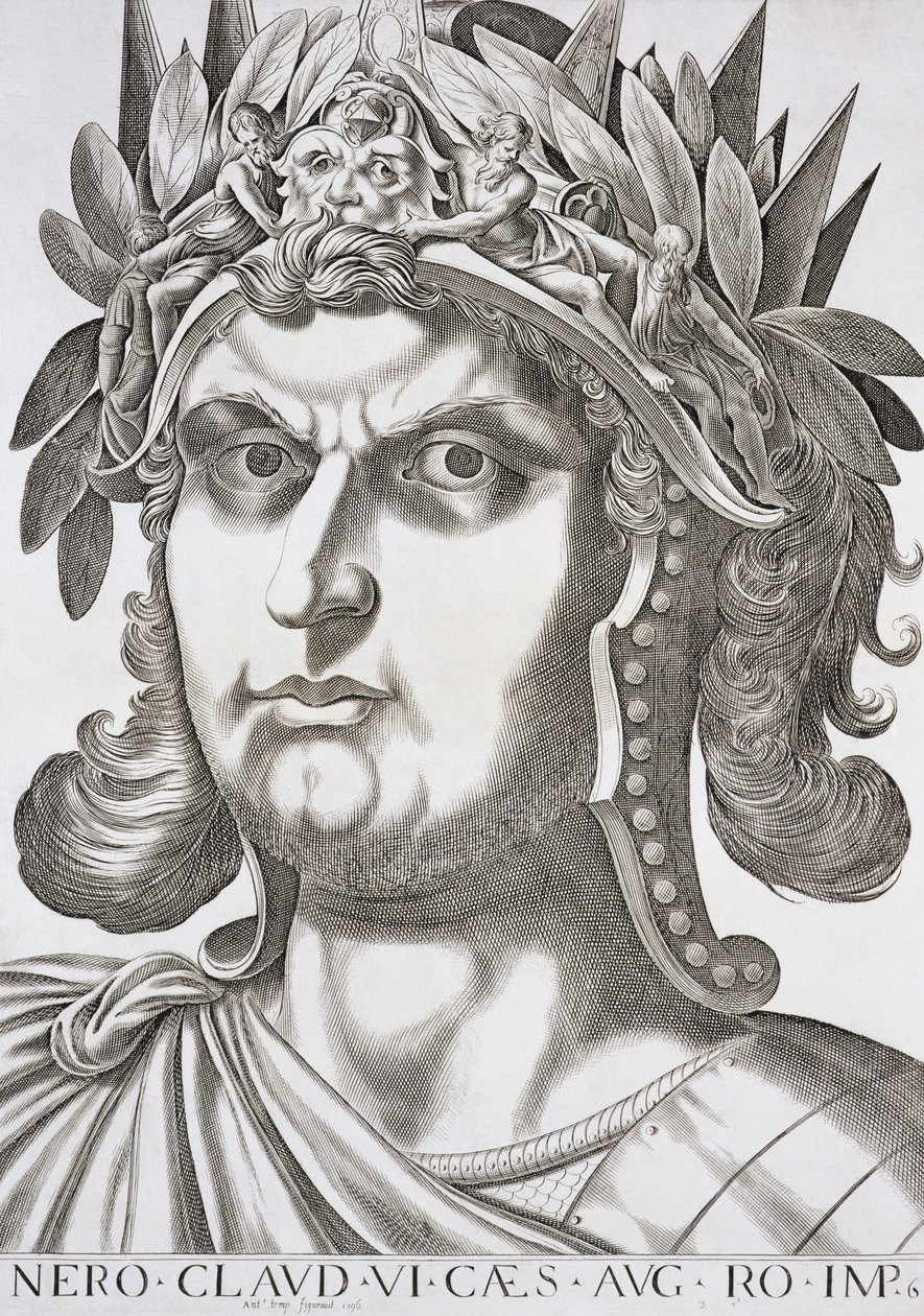 Nerón César (37-68 d.C.), 1596 de Italian School