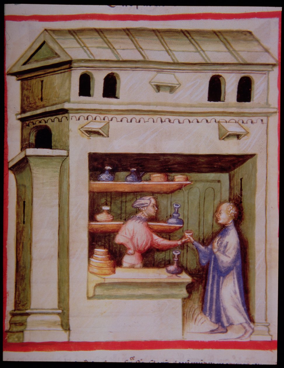Jarabe de vinagre, de Tacuinum Sanitatis de Italian School