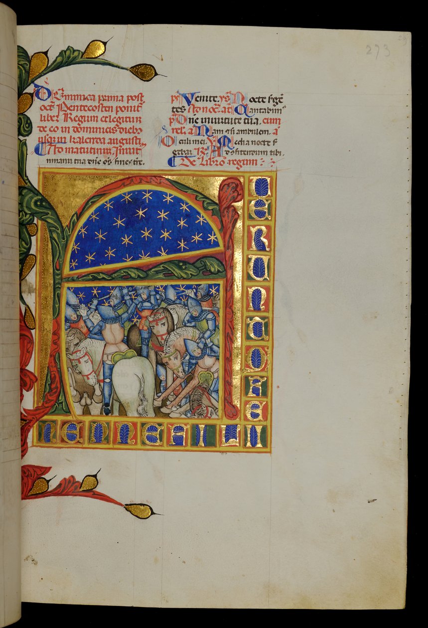 Escena de batalla del Antiguo Testamento de Italian School