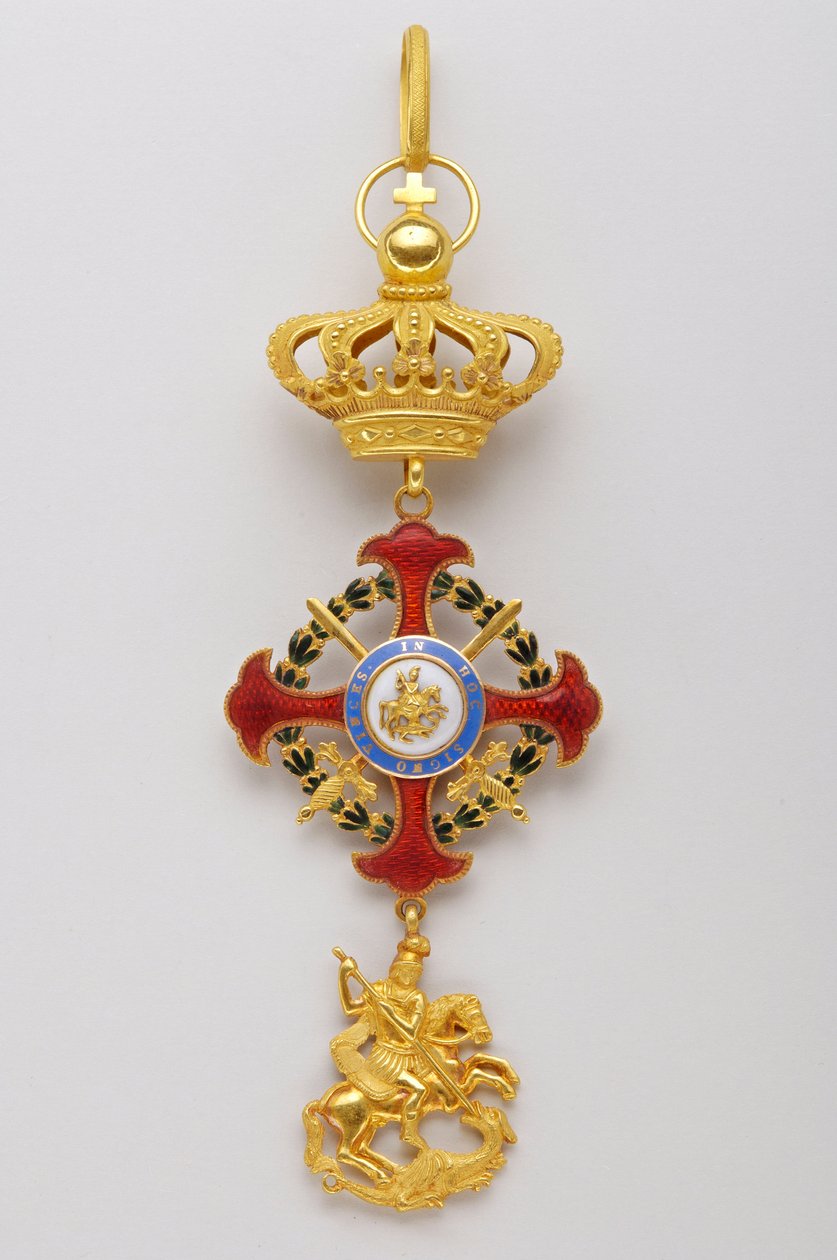 Orden de San Jorge de la Reunión: insignias pertenecientes a los soberanos de la Casa Real de Italian School