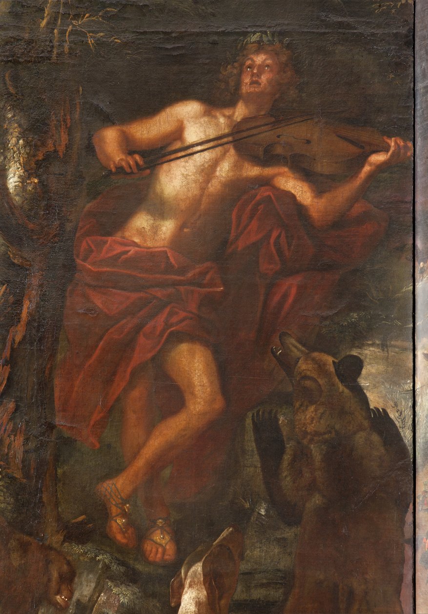 Orfeo Encantando a los Animales con Música, Mito de Orfeo de Italian School