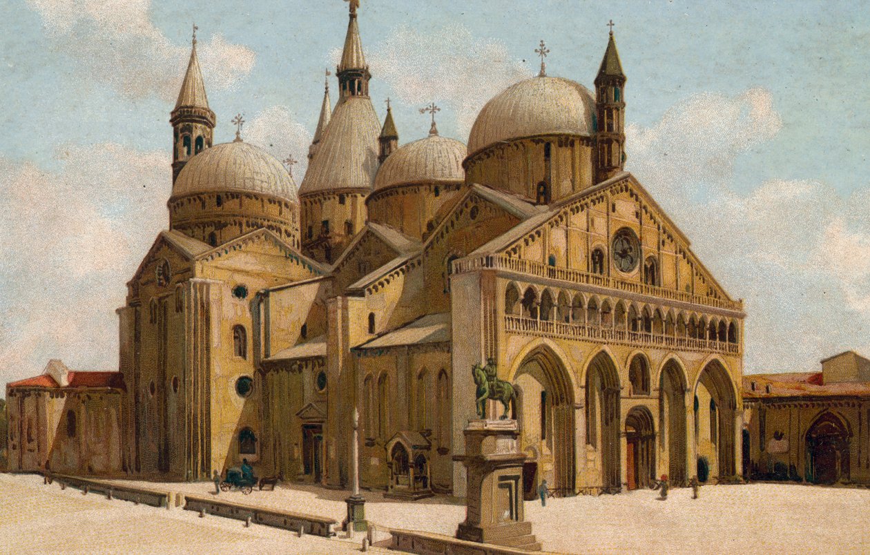 Padua / Padua: Iglesia del Santo, Basílica de San Antonio (cromolito) de Italian School