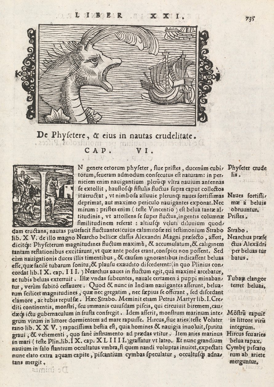 Página 735 de Historia De Gentivus Septentrionalibus por Magnus Olaus, Roma 1565 de Italian School