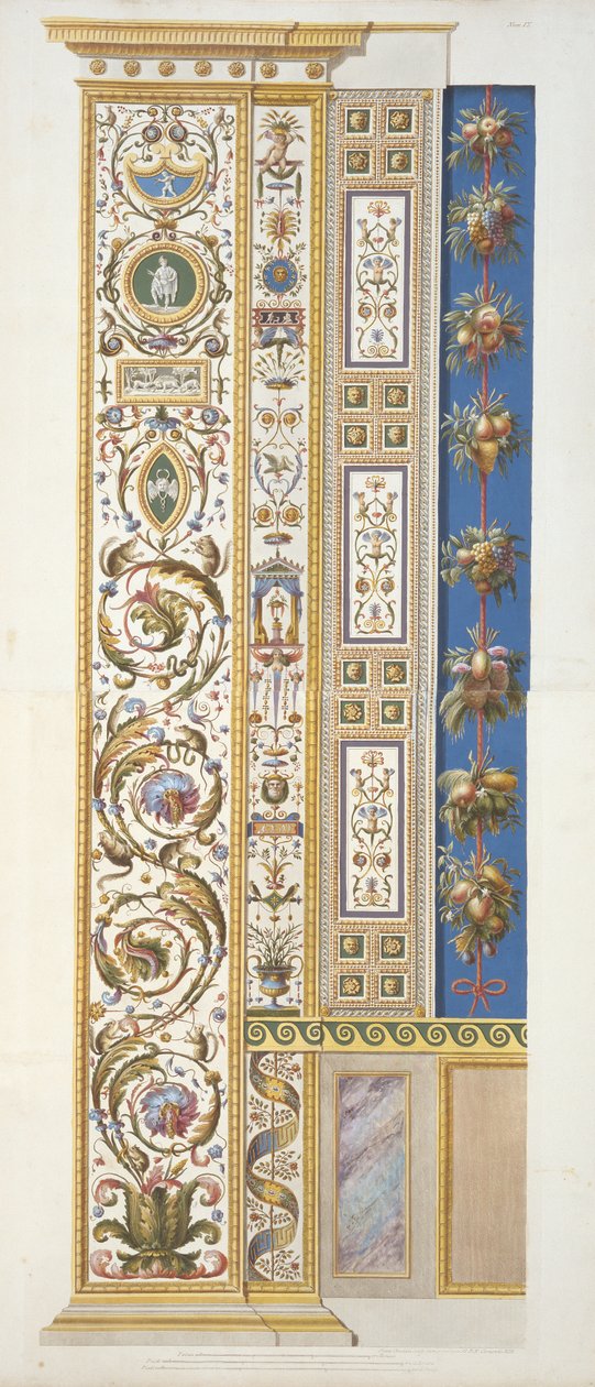 Panel de la logia de Rafael en el Vaticano, de Delle Loggie di Rafaele nel Vaticano, grabado por Giovanni Ottaviani (c.1735-1808), publicado c.1772-77 de Italian School
