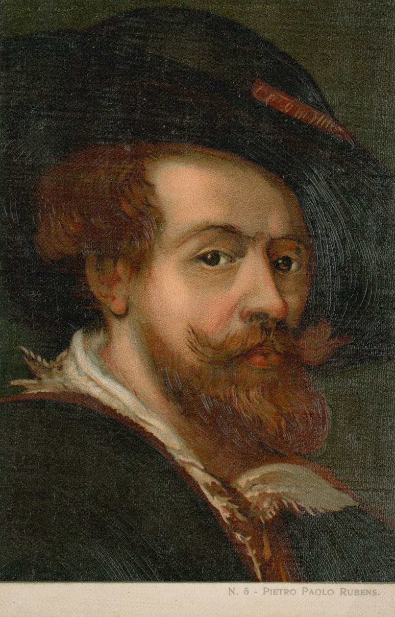 Peter Paul Rubens, artista flamenco (cromolito) de Italian School