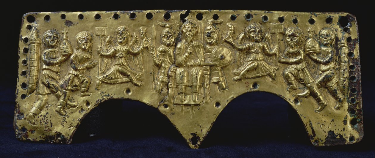 Placa del casco de Agilulf de Italian School