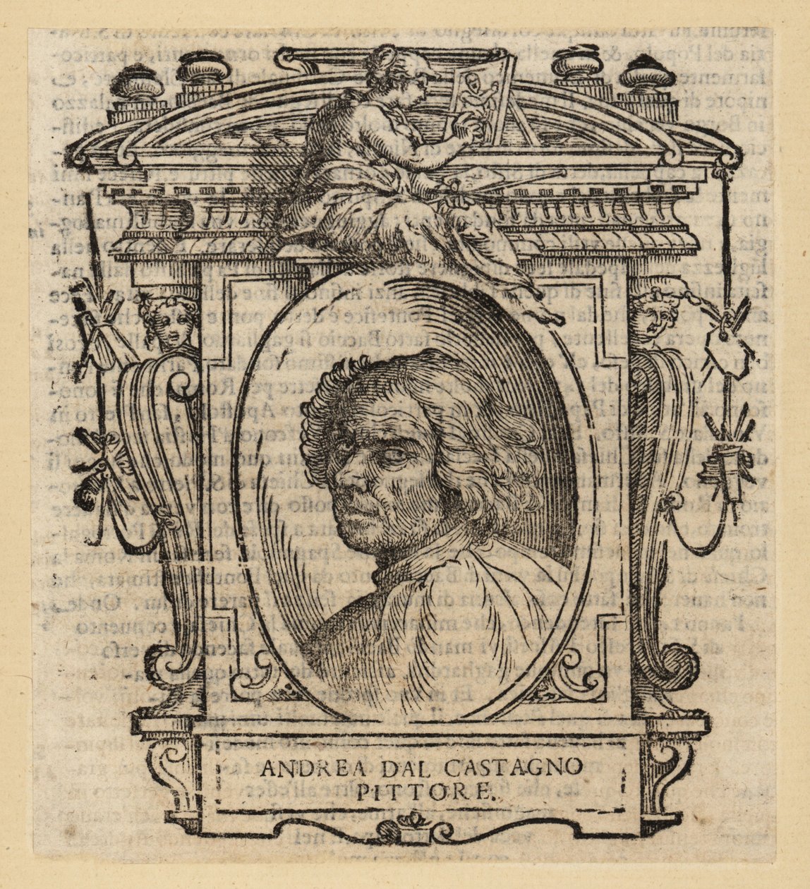Retrato de Andrea dal Castagno, pintor italiano de Florencia, circa 1419-1457 de Italian School