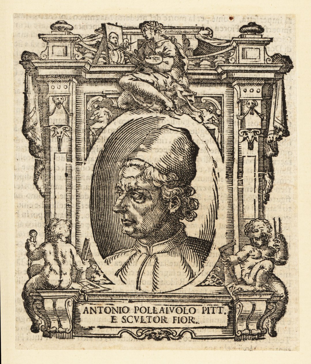 Retrato de Antonio del Pollaiuolo, pintor, escultor, grabador y orfebre italiano del Renacimiento de Florencia, circa 1429-1498 de Italian School