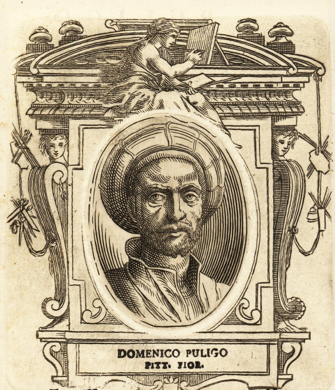 Retrato de Domenico Puligo, pintor italiano del Renacimiento, activo en Florencia de Italian School