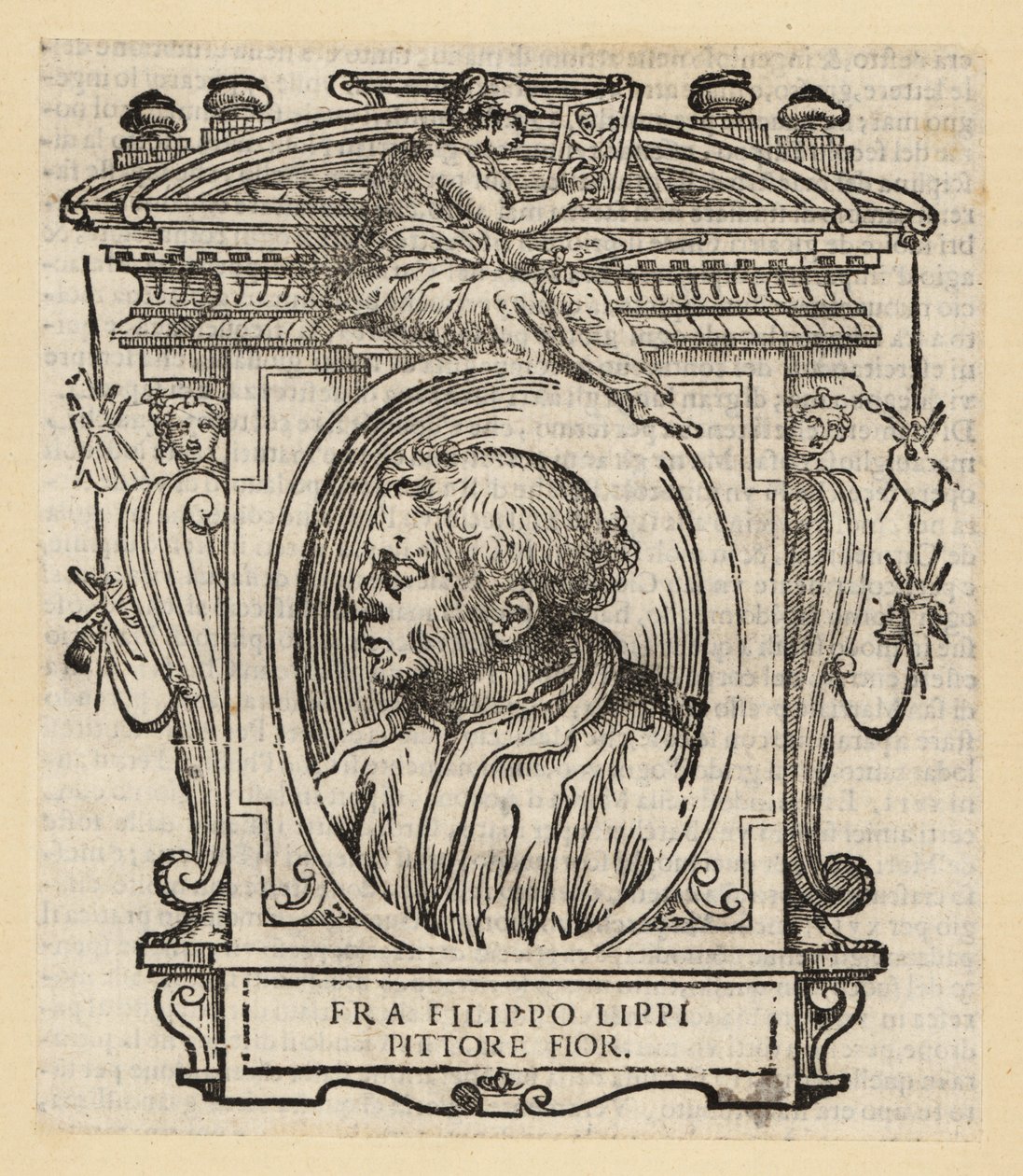 Retrato de Filippo Lippi, pintor italiano de Florencia del Quattrocento (siglo XV), circa 1406-1469 de Italian School