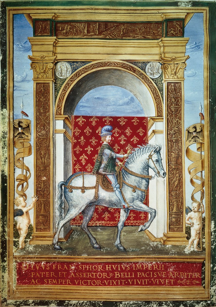 Retrato de Francesco Sforza a caballo de Italian School