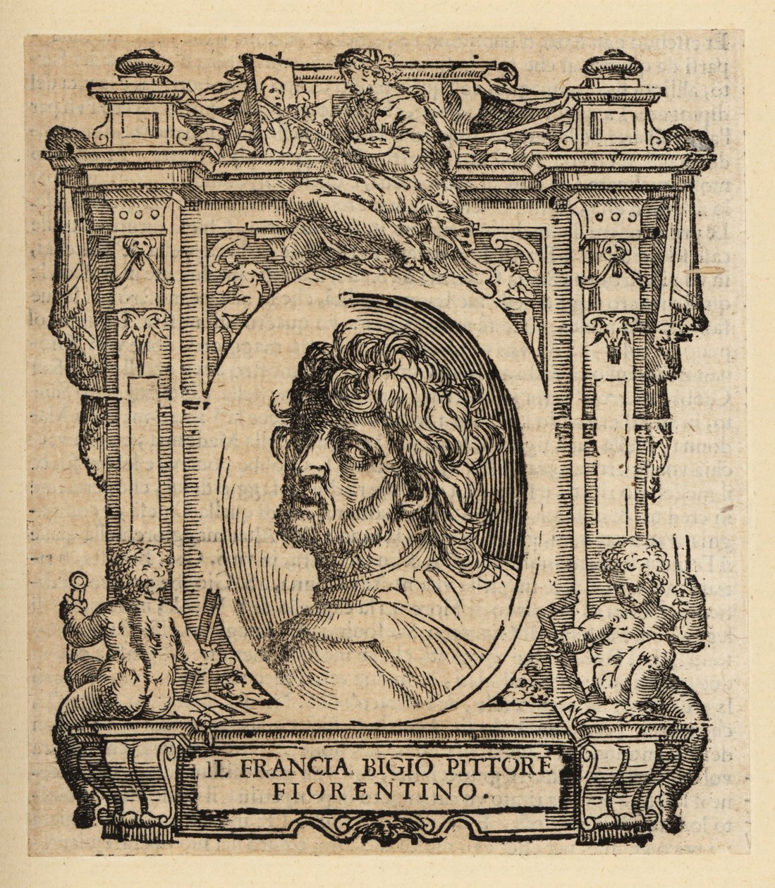 Retrato de Franciabigio, pintor italiano del Renacimiento florentino de Italian School