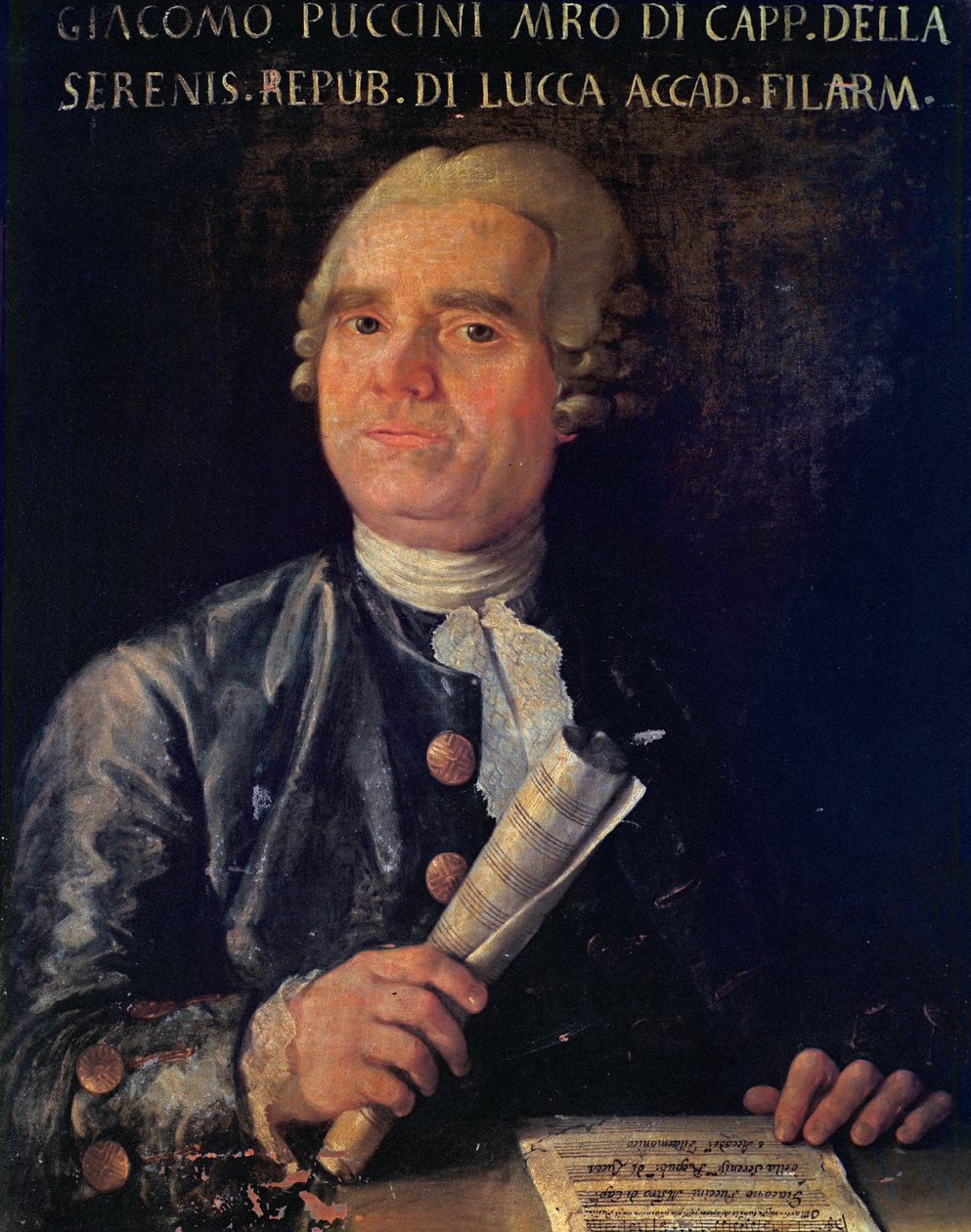 Retrato de Giacomo Puccini (1712-1781) (óleo sobre lienzo) de Italian School