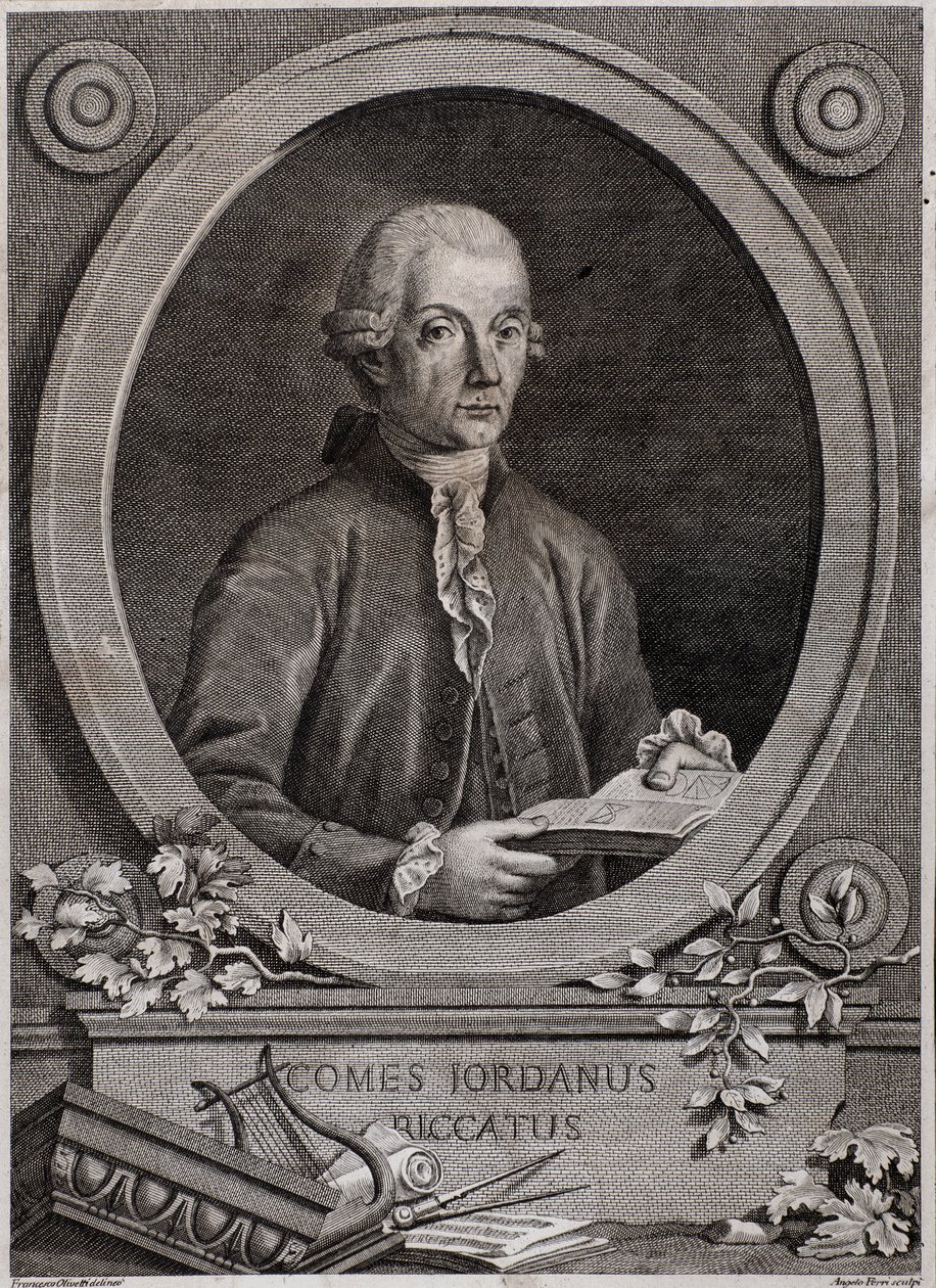 Retrato del físico, matemático y teórico musical Giordano (Jordan) Riccati (1709-1790) de Italian School