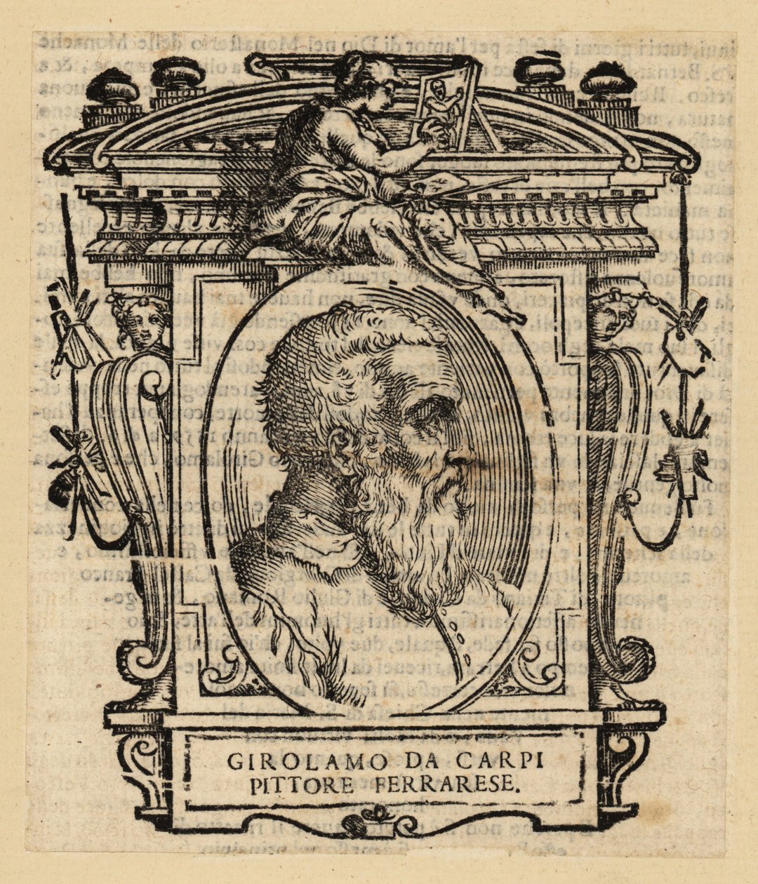 Retrato de Girolamo Da Carpi, pintor y decorador italiano que trabajó en la Corte de la Casa de Este en Ferrara de Italian School