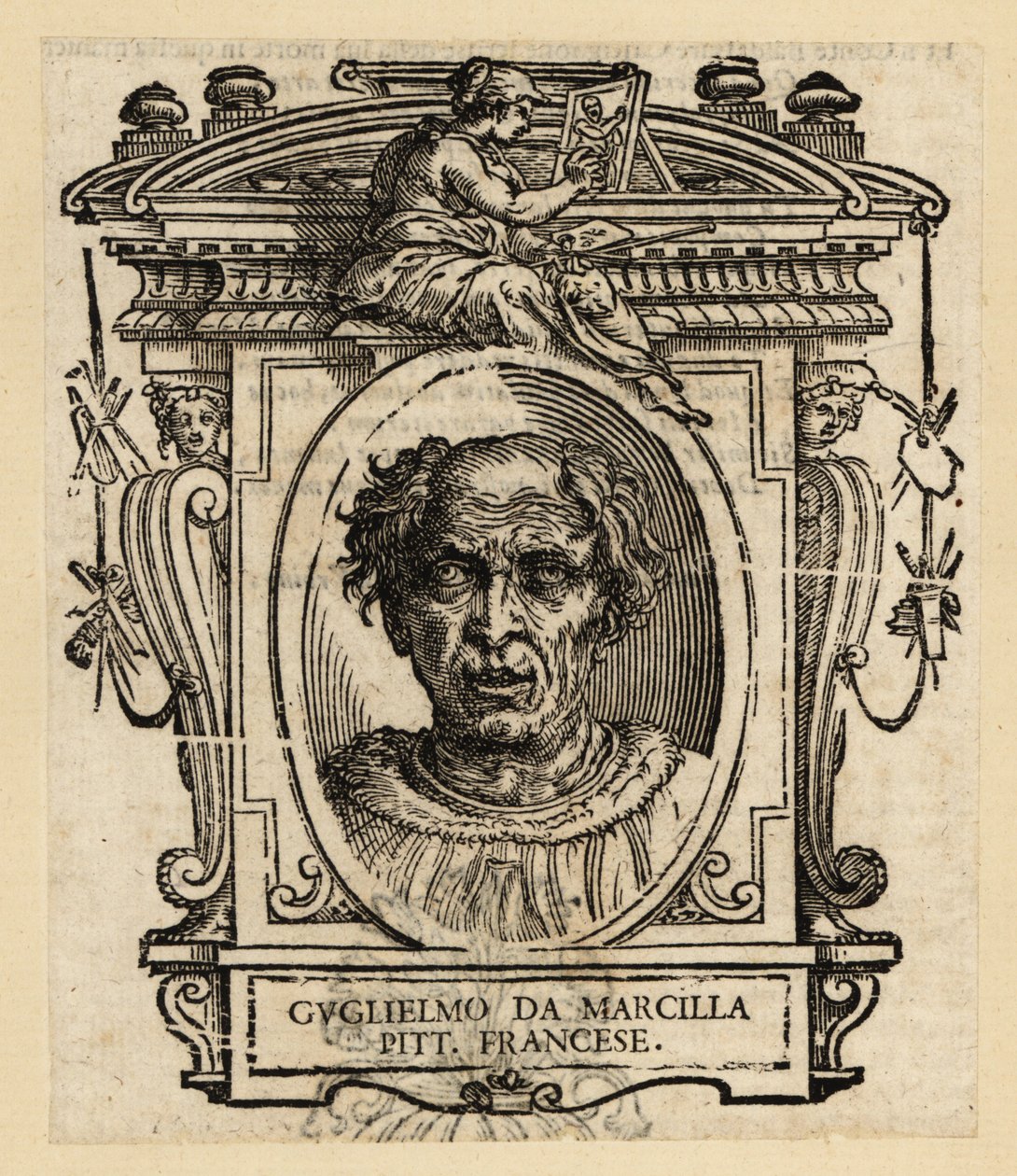 Retrato de Guillaume de Marcillat, pintor francés y artista de vitrales, circa 1470-1529 de Italian School