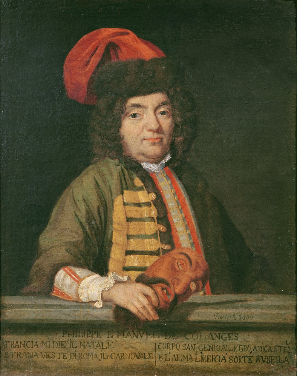 Retrato de Philippe Emmanuel de Coulanges vestido para el carnaval, 1690 de Italian School