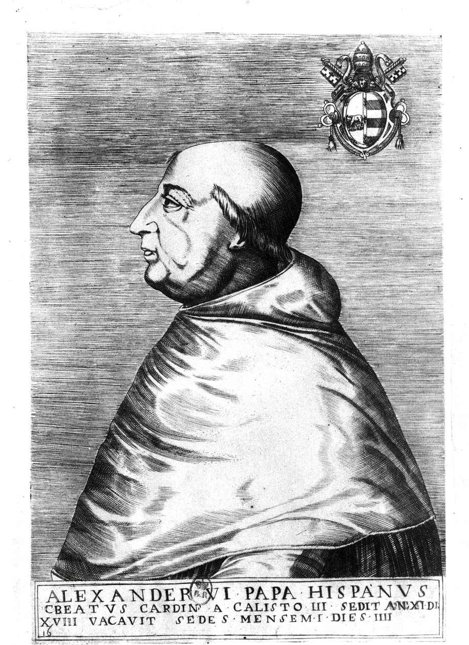 Retrato del Papa Alejandro VI (1492-1503) siglo XVI-XVII de Italian School